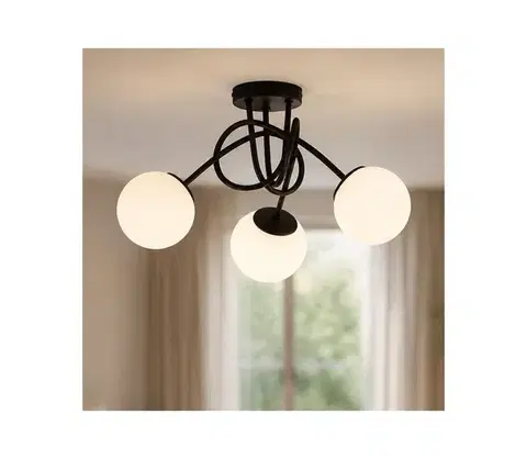 Svietidlá BRILAGI - Prisadený luster MILO 3xE27/60W/230V čierna 60-019B
