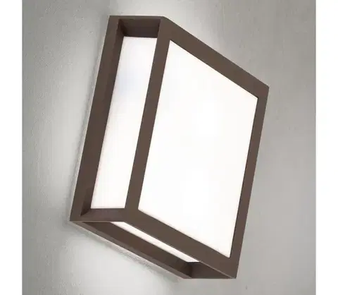 Záhradné lampy Orion - Vonkajšie svietidlo HENRY 2xE27/15W/230V 26x26 cm IP44 hnedé AL 11-1195 corten