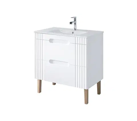 Skrinky s umývadlom ArtCom Kúpeľňová skrinka s umývadlom FIJI White U80/1 | 80 cm