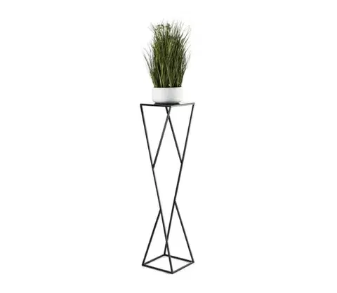 Stojany na kvetiny HowHomely Stojan na kvety LOFT 100x23,5 cm čierna 10-1623-100