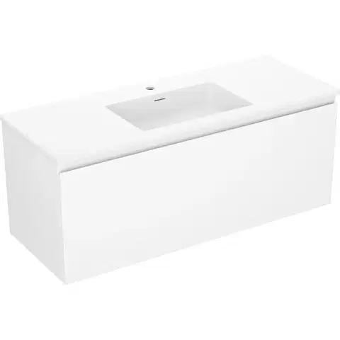 Kúpeľňový nábytok MEXEN/S - Orio kúpeľňová skrinka 120 cm s umývadlom Otis, 1 šuplík, biela mat 91A10-12047-1-BF01-W18M01