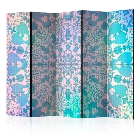 Paravány Paraván Girly Mandala (Blue) Dekorhome