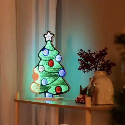 Svetelné reťaze do interiéru Vianočná stolná lampa Vianočný stromček vrátane LED s časovačom - Infinidade