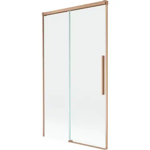 Sprchové dvere MEXEN/S - Rox vaňová zástena 2-krídlová posuvná 100 x 150, transparent, meď kartáčovaná 8C9-100-001-65-00