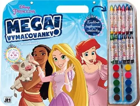 Nalepovačky, vystrihovačky, skladačky Mega vymaľovankový set: Princezné