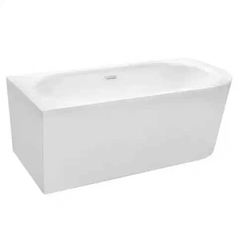 Voľne stojace vane Voľne stojaca vaňa rohová Avita A-Line 170/75 L + sifón klik-klak zlatistý s prepadom slim