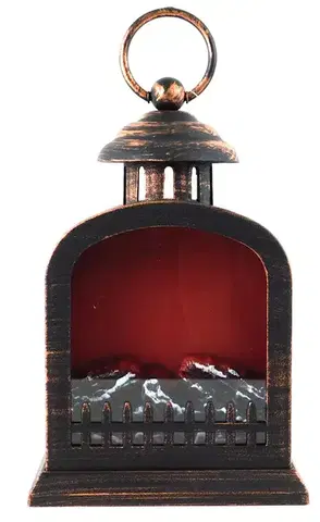 Bytové dekorácie (ostatné) MAKRO - Dekorácia - krb svietiaci 14,5x11,5cm