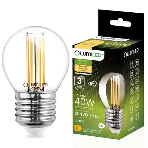Žiarovky E27 Žiarovka LED  FIL 4W E27 470LM CB