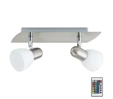 Svietidlá Eglo 35374 - LED RGB Stmievateľné bodové svietidlo ENEA-C 2xE14/4W/230V + DO 75374
