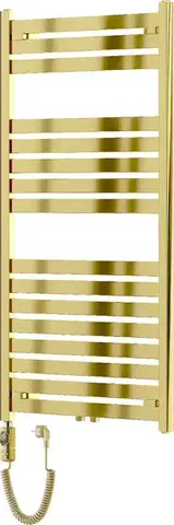 Radiátory do kúpeľne MEXEN/S - Urán radiátor + vykurovacia tyč 1200 x 600 mm, 600 W, zlatá W105-1200-600-2600-50