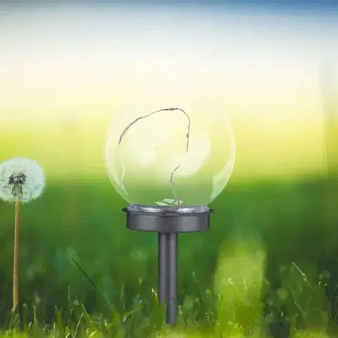 Solárne dekoračné lampy Solárna Lampa Stella EKO1458 Guľa 10cm