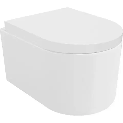 Záchody MEXEN/S - Sofia Závesná WC misa Rimless Tornado vrátane sedátka s slow, duroplast, biela lesk 30540200T