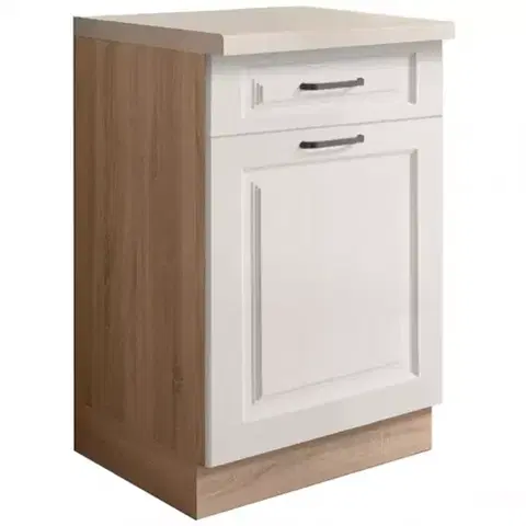 Kuchynské skrinky stojace Kuchynská skrinka Smart 4D Sonoma/biely Mat