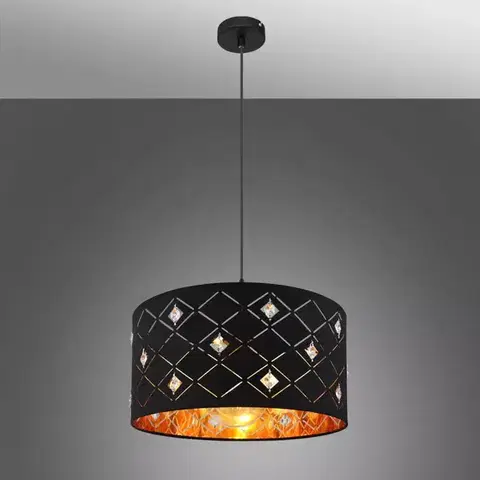Moderné lampy do obývačky Luster 15448H LW1 čierno-zlatý