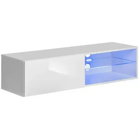 RTV stolíky v podkrovnom štýle TV stolík 4 Switch biely