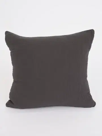 Dekoračné obliečky MKLozkoviny.sk Mušelínová obliečka na vankúš 40 x 40 cm - Alexia Duo cappuccino/tmavo šedá-  -