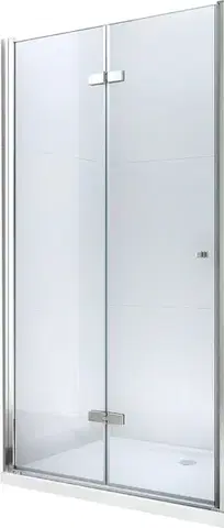 Sprchovacie kúty MEXEN - LIMA skladacie dvere 95x190 cm 6mm, chróm, transparent so stenovým profilom 856-095-000-01-00