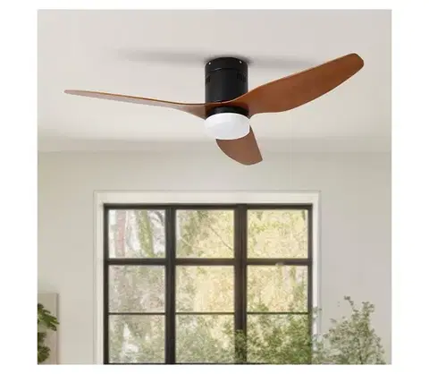LED osvetlenie ZE - LED stropný látor PADUA LED/18W/230V Wi-Fi Tuya čierna/hnedá + diaľkový ovládač ZEV008