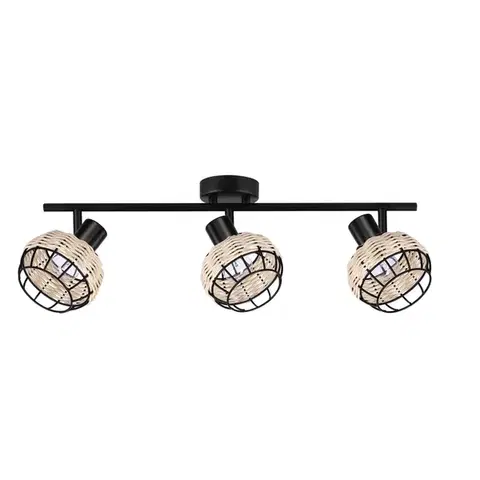 Stropná svetla Juicy lampa sufitowa listwa czarny 3x40W E14 klosz czarny