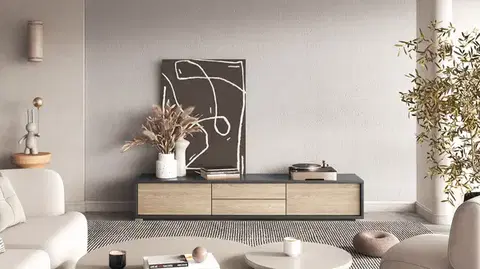 TV stolíky LANNY TV stolík 39, antracit / dub