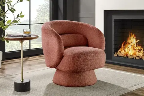 Relaxačné a masážne Otočné relaxačné kreslo GREVET Dekorhome