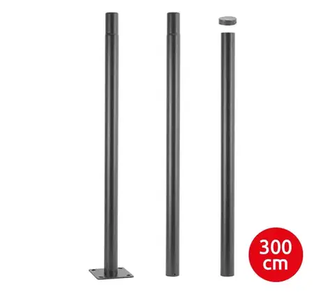 Záhradné lampy BRILAGI - Kovová tyč pre stĺp vonkajšieho osvetlenia URBAN 3 m stožiar antracit BRI164