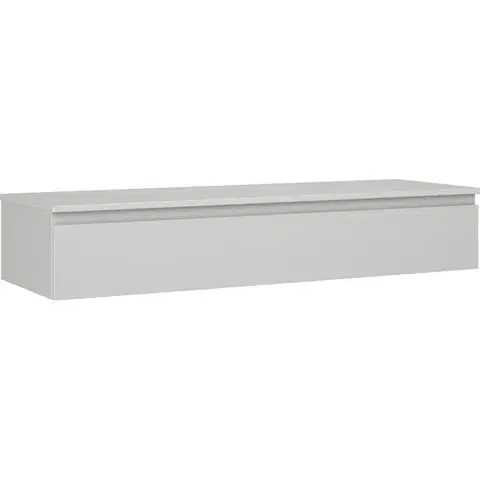 Kúpeľňový nábytok MEXEN/S - Orio kúpeľňová skrinka pod umývadlo 140 cm s doskou, 1 šuplík, sivá mat 91A10-14023-1-BFC62
