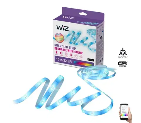 LED osvetlenie WiZ - LED RGBW Stmievateľný pásik 10m LED/12W/230V 2700-6500K Wi-Fi 8720169077669