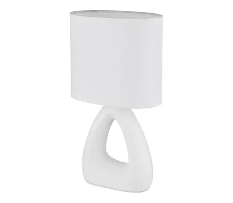 Lampy Globo 21731W - Stolná lampa  TRIANGLE 1xE14/40W/230V biela 21731W