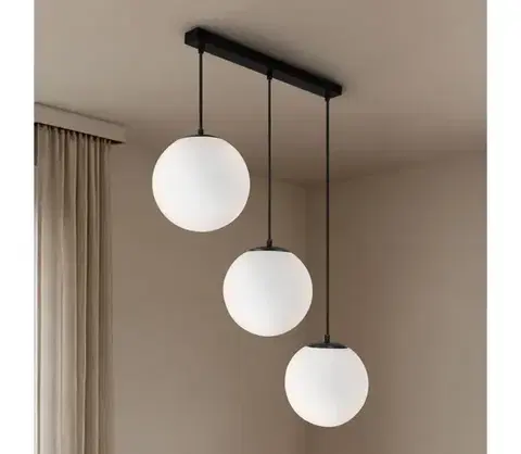 Svietidlá BRILAGI - Luster na lane POLOS 3xE27/40W/230V čierna ALA-56962