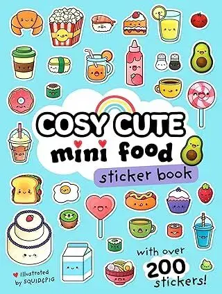 Pre deti a mládež - ostatné Cosy Cute Mini Food Sticker book