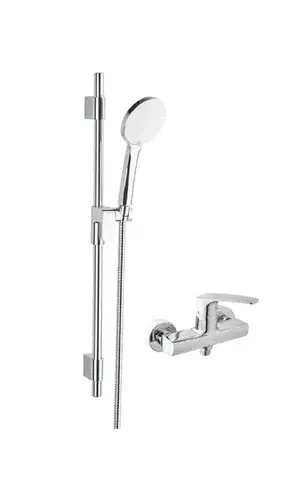 Kúpeľňové batérie Sprchová batéria SAT Project so sprchovým setom 150 mm chróm SATBSPRO268SET SATBSPRO268SET