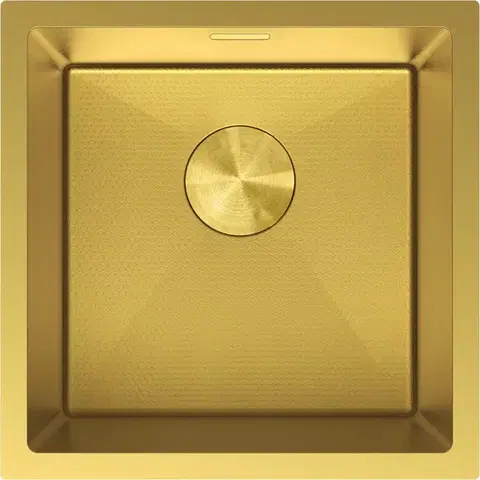 Kuchynské drezy MEXEN MEXEN - Trixo oceľový drez 1-bowl 440 x 440 mm, zlatá HC 6413441000-55HC