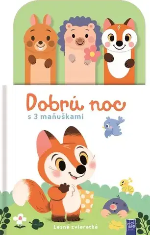 Leporelá, krabičky, puzzle knihy Dobrú noc s 3 maňuškami: Lesné zvieratká