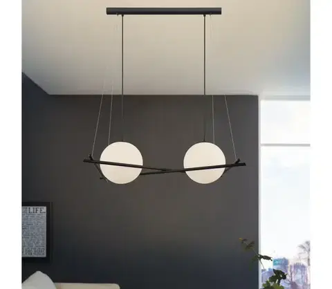 Svietidlá Eglo 39592 - Závesný luster SALVEZINAS na lankách 2xE27/25W/230V 39592