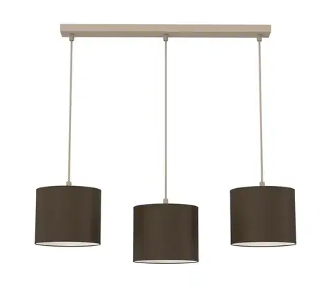 Svietidlá  Luster na lanku ARDEN 3xE27/15W/230V béžová/hnedá 4661