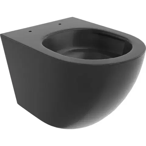 Záchody MEXEN - Lena Závesná WC misa Rimless Tornado, čierna mat 3322XX85T