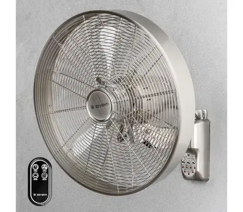 Ventilátory ZE - Nástenný látor FREEZE 50W/230V pr. 45 cm chróm + diaľkové ovládanie 98723