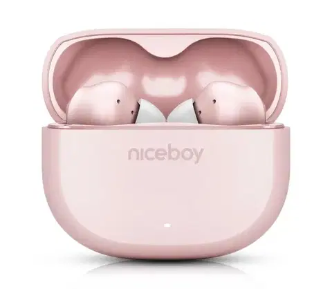 Predlžovacie káble Niceboy Pins 4 - Bezdrôtové slúchadlá s ANC 400 mAh + 2x 50 mAh IPX4 ružové pins-4-pink