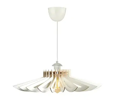 Svietidlá  Luster na lanku 1xE27/60W/230V biela pr. 52 cm 390FLH1556