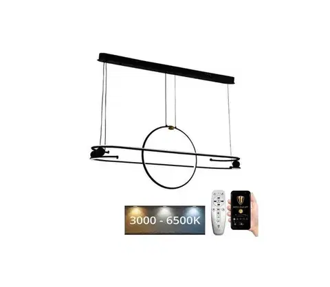 Svietidlá  LED Stmievateľný luster na lanku LED/95W/230V 3000-6500K + diaľkové ovládanie J4348/B