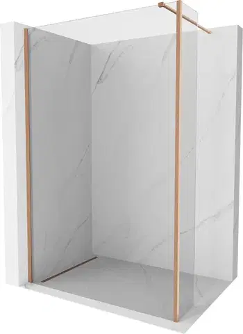 Sprchové dvere MEXEN/S - Kioto Sprchová zástena WALK-IN 90 x 40, transparent, meď kartáčovaná 800-090-212-65-00-040
