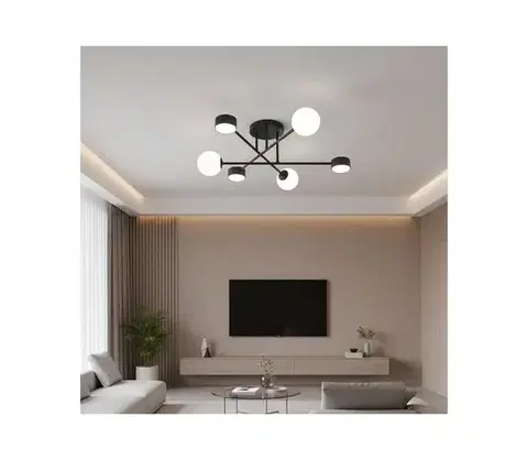 Svietidlá EMIBIG Prisadený luster HOLON 3xG9/8W/230V + 3xGX53/12W čierna 1558/6
