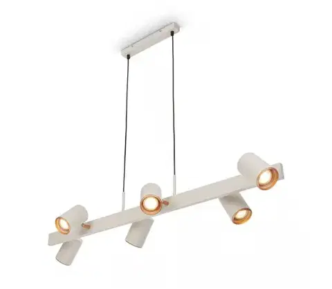 Svietidlá Briloner 4058064 - Závesné svietidlo ERA na lankách 6xGU10/10W/230V krémové 4058064
