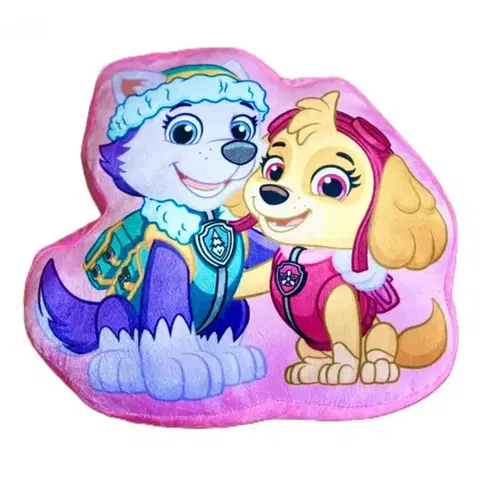 Dekoračné vankúše 3D mikroplyšový detský vankúšik Paw Patrol ružový Setino Tiahome