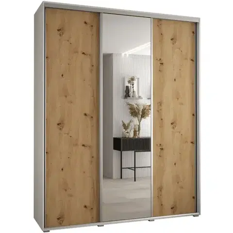 Šatníkové skrine Skriňa 45 Canaris 3 200 biela/artisan/silver