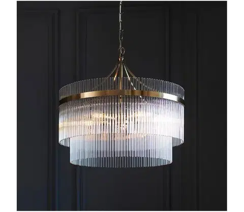Svietidlá Endon 99166 - Luster na reťazi MARIETTA 5xE14/7W/230V mosadz/číre 99166