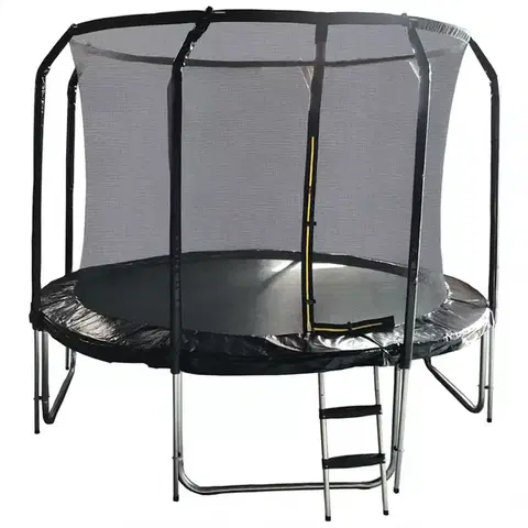 Záhradné trampolíny Trampolína COMFORT s rebríkom 305cm čierna