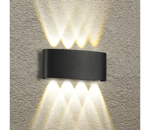 Svietidlá BRILAGI - LED Vonkajšie nástenné svietidlo FLAREBOX LED/8W/230V čierne IP65 BRI255