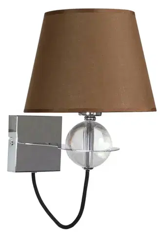 Nástenné svetlá Nástenná lampa 1X40W E14 hnedá TESORO